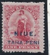 Niue - N° 4b * - Neuf Avec Charnière - Variété De Dentelure :14 * 14 ( N° SG : N° 46 ) - Niue