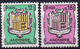 ANDORRA # STAMPS FROM YEAR 1961 STANLEY GIBBONS NUMBER 170a + 172 - Usados