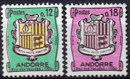 ANDORRA # STAMPS FROM YEAR 1961 STANLEY GIBBONS NUMBER 170a + 172 - Used Stamps