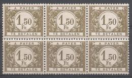 TX 46 XX (MNH) BLOC DE 6 - Briefmarken