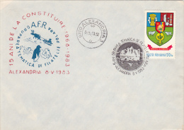 4755- PENGUIN, SLEIGH, SHIP, SPECIAL COVER, 1983, ROMANIA - Faune Antarctique
