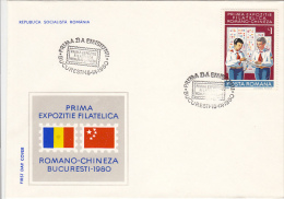 4758- SCOUTS, SCUTISME, YOUTH PIONEERS, COVER FDC, 1980, ROMANIA - Cartas & Documentos