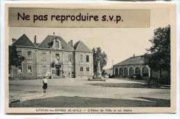 - EPINAc-les-MINES - ( S.-et-L. ), L'Hôtel De Ville Et Les Halles,cliché Peu Courant,  écrite, BE, Scans. - Sonstige & Ohne Zuordnung