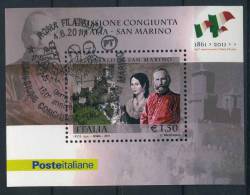 2011 Italia, Foglietto "Garibaldi A San Marino" Con Annullo Ufficiale - 2011-20: Used