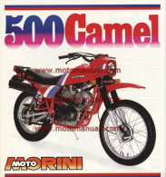 Moto Morini 500 Camel Enduro Depliant Originale Genuine Factory Brochure Prospekt - Motorräder