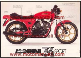 Moto Morini 350 Sport 1980 Depliant Originale Genuine Factory Brochure Prospekt - Moto