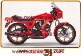 Moto Morini 350 Sport 1982 Depliant Originale Genuine Factory Brochure Prospekt - Moto