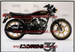 Moto Morini 350 Turismo 1980 Depliant Originale Genuine Factory Brochure Prospekt - Motos