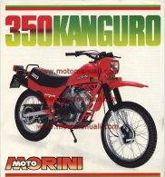Moto Morini 350 Kanguro Enduro 1a Serie Depliant Originale Genuine Factory Brochure Prospekt - Moto