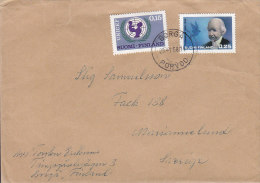 Finland BORGÅ Porvoo 1968 Cover Brief To MARIANNELUND Sweden UNICEF & Z. Topelius Stamps - Cartas & Documentos