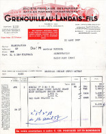 FACTURE  SOCIETE FRANCAISE DES PAPIERS-SACS EN PAPIER-IMPRESSION   Bordeaux/St Pons  1957  F - Printing & Stationeries