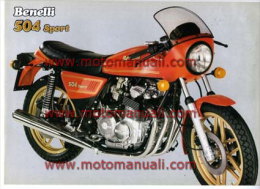 Benelli 504 SPORT Depliant Originale Genuine Factory Brochure Prospekt - Moto