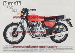 Benelli 350 RS Depliant Originale Genuine Factory Brochure Prospekt - Moto