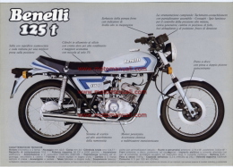 Benelli 125 T 2C 1980 Depliant Originale Genuine Factory Brochure Prospekt - Motos