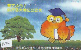 Télécarte Japon Oiseau * HIBOU (1622) OWL * BIRD Japan Phonecard * TELEFONKARTE EULE * UIL * - Hiboux & Chouettes