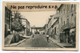 - EPINAC-les-MINES - ( S.-et-L. ), Rue Franche, Animation, Hôtel, Enfants, Cycliste, écrite, TBE, Scans. - Andere & Zonder Classificatie