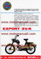 Benelli 50 EXPORT 3 VK 1970 Depliant Originale Genuine Factory Brochure Prospekt - Motos