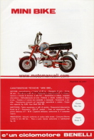 Benelli 49 MINIBIKE 1969 Depliant Originale Genuine Factory Brochure Prospekt - Motos