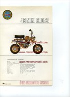 Benelli 49 MINICROSS 1972 Depliant Originale Genuine Factory Brochure Prospekt - Moto