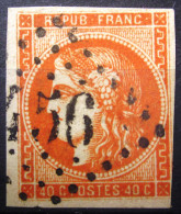 FRANCE                N° 48a            OBLITERE - 1870 Bordeaux Printing