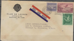 O) 1952 CARIBE, PALACE OF COMMUNICATIONS, PLANE, CHILDREN FREE OF TUBERCULOSIS, COVER TO UNITED STATES, XF - Posta Aerea