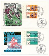 ALLEMAGNE - 49 Enveloppes - Oblitérations Temporaires Pour Tous Les Matchs Coupe Du Monde + FDC - 1974 - 1974 – Alemania Occidental