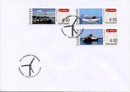 DENMARK / DANEMARK (2014) - ATM SYDFRIMEX 2014, First Day Cover - Mail Boats, Ships, Bateaux (IDA, Vesta, Røret) - Automatenmarken [ATM]