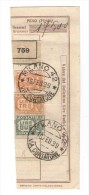 ITALY ITALIA BOLLETTINO PACCHI POSTALI SECONDA PARTE CENT CINQUANTA LIRE DUE LIRE TRE 1939 MILANO - Paketmarken