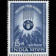 INDIA 1963 - Scott# 372 FAO Freedom From Hunger Set Of 1 MNH (XE266) - Ongebruikt