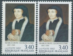 Variété : N° 2746 Marguerite D’Angoulême Habits Vert (sans Le Rouge) Au Lieu De Bleu + Normal ** - Nuovi