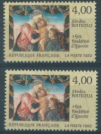 Variété : N° 2754 Sandro Botticelli Habit De La Jeune Fille Vert Au Lieu De Bleu + Normal ** - Unused Stamps