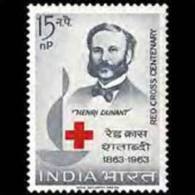 INDIA 1963 - Scott# 373 Intl.Red Cross Cent. Set Of 1 MNH (XM364) - Neufs