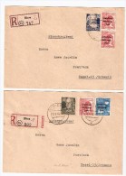 SBZ, 1949, 2 Reco-Briefe Ausland , S50 - Lettres & Documents