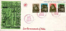 INDONESIE. N°373-6 De 1964 Sur Enveloppe 1er Jour (FDC). UNESCO/Sauvegarde Des Monuments De Nubie. - Egyptology