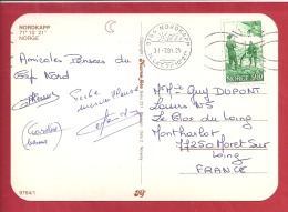 Y&T N°856   NOORDKAPP   Vers    FRANCE  Le    1984    2 SCANS - Lettres & Documents