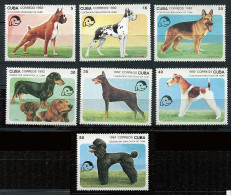 (cl 23 - P30) Cuba** N° 3190 à 3196 (ref. Michel Au Dos)- Chiens  - - Unused Stamps