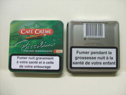 BOITE Métal Vide CAFE CREME PICCOLINI Italian Macchiato (20 Cigares) - Cigar Cases