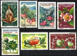 NEW CALEDONIA 1-10 FRANCS FLOWER FLORA SET OF7 USEDNH 1965 SG375-81 READ DESCRIPTION !! - Usati