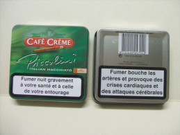 BOITE Métal Vide CAFE CREME PICCOLINI Italian Macchiato (20 Cigares) - Cigar Cases