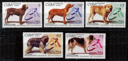 (cl 23 - P31) Cuba** N° 4178/4179 (ref. Michel Au Dos)- Chats Et  Chiens  - - Unused Stamps