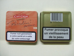 BOITE Métal Vide CAFE CREME PICCOLINI Arôme (20 Cigares) - Cigar Cases