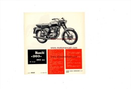 Bianchi 203 1963 Moto Depliant Originale Genuine Motorcycle Factory Brochure Prospekt - Moto