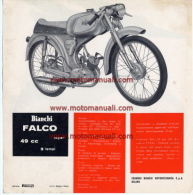 Bianchi FALCO SUPER 50 1963 Moto Depliant Originale Genuine Motorcycle Factory Brochure Prospekt - Motos