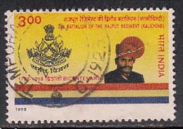 India Used 1998, 2nd Battalion, Rajput Regiment, Coat Of Arms And Soldier, Army, Militaria  (sample Image) - Oblitérés