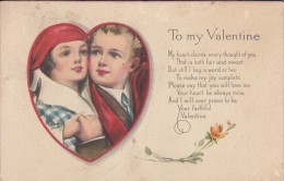 To My Valentine - Poem, Heart-shaped Picture Of Couple - Saint-Valentin