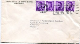 Hong Kong-1962-Reine Elisabeth II Sur Lettre Pour La France - Cartas & Documentos