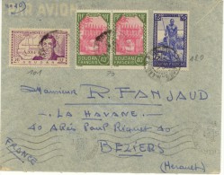 N°101,120 Et 70x2 Sur Lettre Datée De Sept 1942 Pour Béziers - Storia Postale