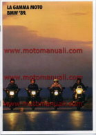 BMW PRODUZIONE - PRODUCTION 1989 Depliant Originale Genuine Motorcycle Factory Brochure Prospekt - Motor Bikes