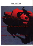 BMW PRODUZIONE - PRODUCTION 1991 Depliant Originale Genuine Motorcycle Factory Brochure Prospekt - Motorräder