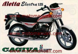 CAGIVA ALETTA ELECTRA 125 + PRODUZIONE 1986 Depliant Originale Genuine Motorcycle Factory Brochure Prospekt - Motorräder